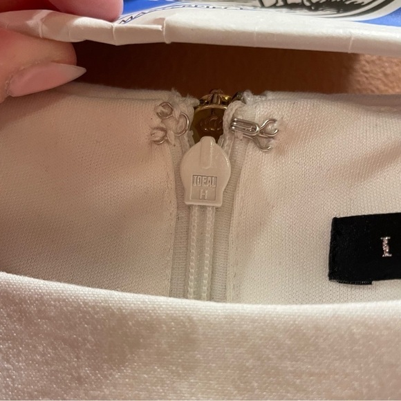 Ivanka Trump little white/cream and black color-block dress M sleeveless - Picture 10 of 11